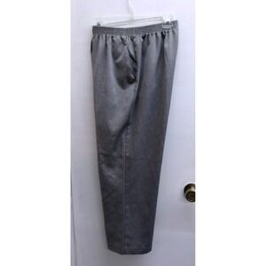 Alfred Dunner Petite Pants Gray Elastic Waist Casual  Comfort‎ Size 14P / #1353